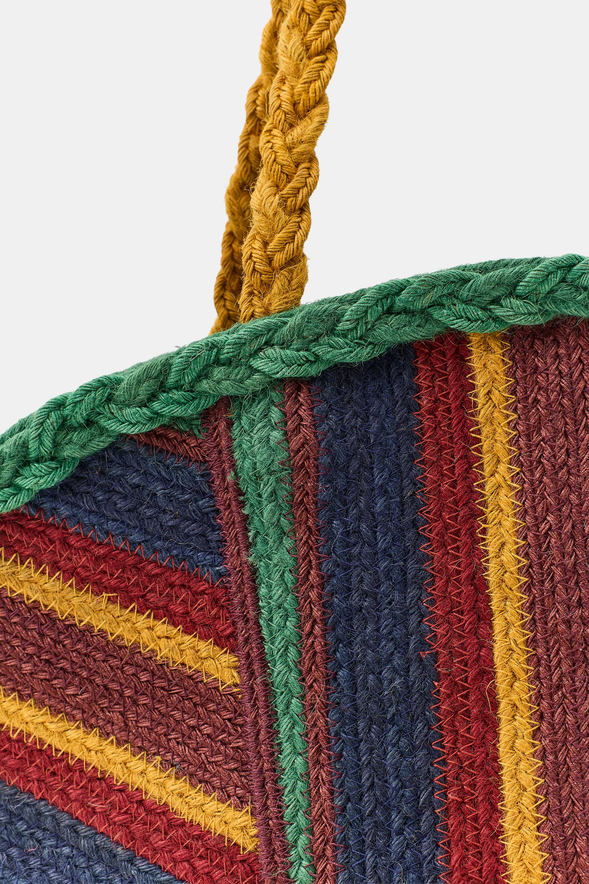 STRIPED 100% JUTE BAG